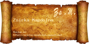 Zsirka Magdolna névjegykártya
